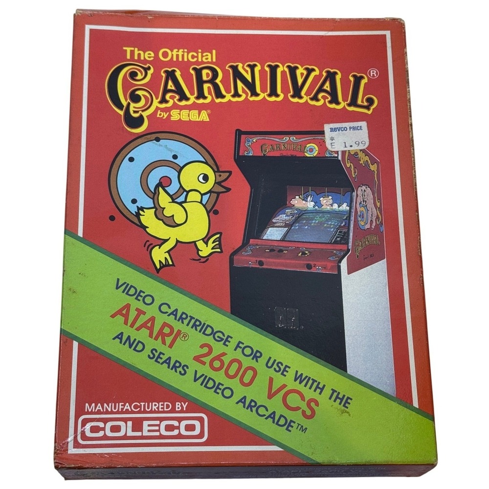 Carnival Atari 2600 VCS Video Game Cartridge 1982 CIB‎